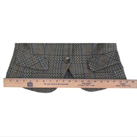 CAbi Green Gray Plaid Classic Blazer Suit jacket Size 8 - Picture 4 of 9